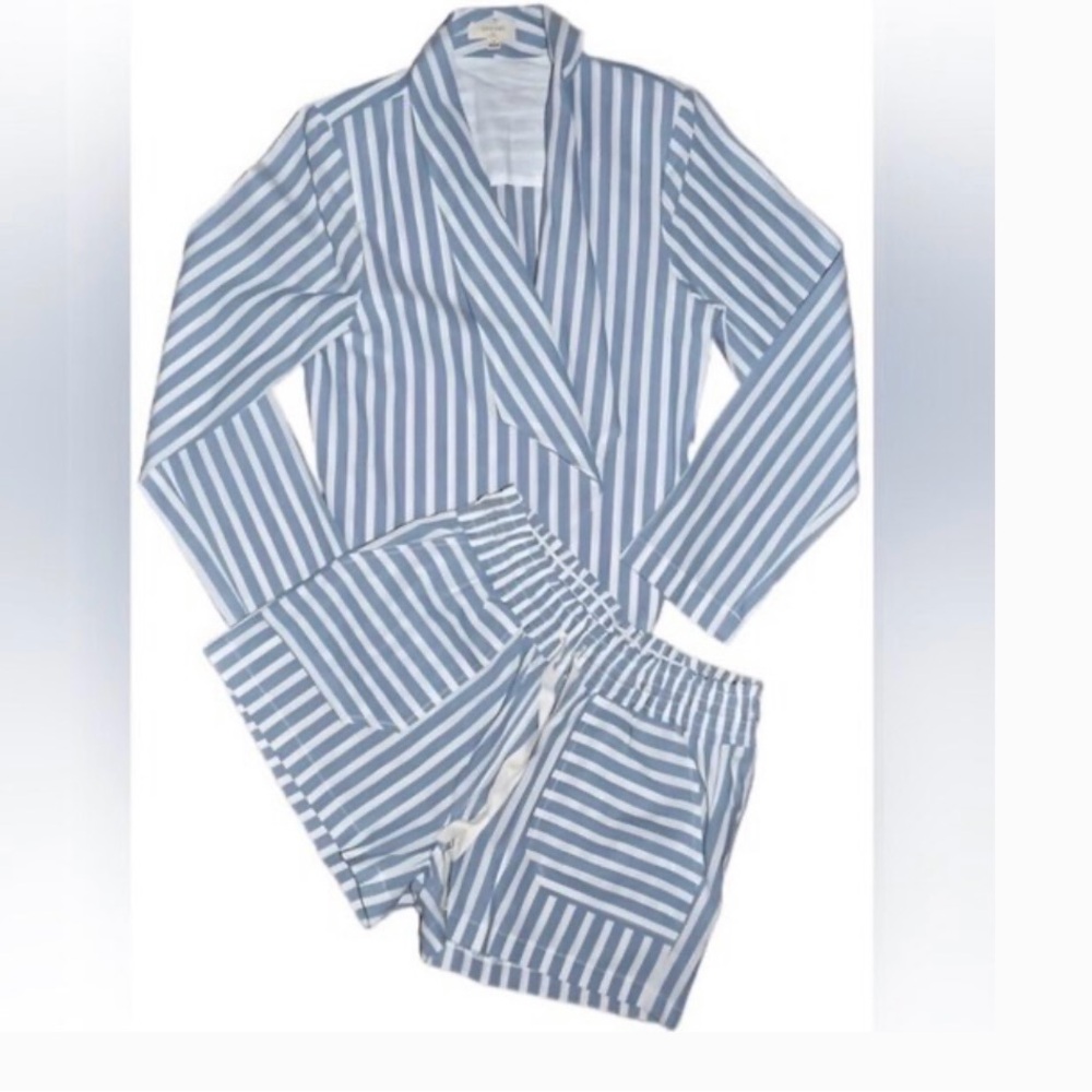 Chocolate Blue and White Striped Garment